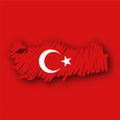 Vector map Turkey Royalty Free Stock Photo