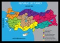 Vector map of Turkey country