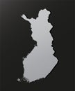 Vector map Finland silver style, Europe country Royalty Free Stock Photo