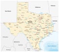 Vector Map of the U.S. state of Texas