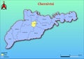 Vector map of the Ukraine administrative divisions of Chernihiv Region with City, City Council, District, Raion