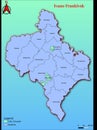 Vector map of the Ukraine administrative divisions of Ivano Frankivsk Region with City, City Council, District, Raion