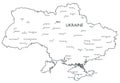 Vector map of Ukraine