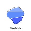 Vector Map of the Vardenis. Borders of for your infographic. Vector illustration design template Royalty Free Stock Photo