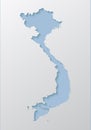 Vector map Vietnam, abstract inner shadow Royalty Free Stock Photo