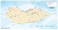 Vector map of yemeni island of socotra