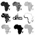 Vector Maps of Africa Silhouette