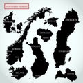 Vector maps of Northern Europe