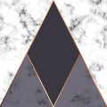 Vector marble texture design with golden geometric lines, black and white marbling surface, modern luxurious background