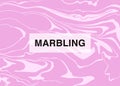 Vector marbling background with serene and pink tone colors