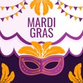 vector mardi gras post template