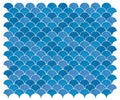 Vector marine blue seamless mermaid background with a pattern of fish scales. Mermaid tiles.