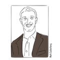 vector of mark Zuckerberg.