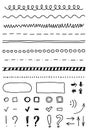 Vector marker elements, hand drawing Royalty Free Stock Photo