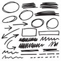 Vector marker elements Royalty Free Stock Photo