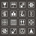 Vector Marking of cargo icon set