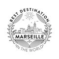 Vector Marseille City Badge, Linear Style