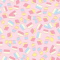 Vector Marshmallow Candy seamless pattern background.