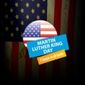Vector Martin Luther King day us sticker or label