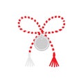 Vector martisor talisman, gift, traditional accessory for holiday of early spring in Romania and Moldova