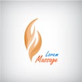 Vector massage logo, 2 hands silhouette icon, business concept.