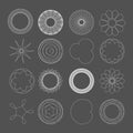 Vector Mathematical Spirograph Curve Structure Set Generative Art