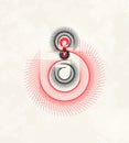 Vector Mathematical Spirograph Graphic Lines Logo Element Generative Art