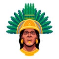 Vector Mayan Mexican Emperor Illustration