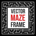 Vector Maze Frame. Vintage Maze Border