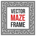 Vector Maze Frame. Vintage Maze Border