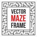 Vector Maze Frame. Vintage Maze Border