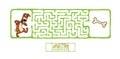 Vector Maze, Labyrinth with Dog.