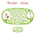 Vector Maze, Labyrinth with ducks