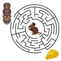 Vector Maze, Labyrinth education Game. Royalty Free Stock Photo