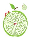 Vector Maze, Labyrinth with Monkey and Banana.