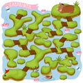 Vector Maze, Logic Game for Kids Royalty Free Stock Photo