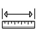 Vector measurement ruler icon