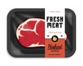 Vector meat packaging illustration