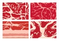 Vector meat textures or backgrounds