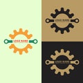 vector mechanical gear icon logo