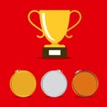 Vector Medals Icons Set Royalty Free Stock Photo