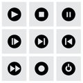 Vector media buttons icon set