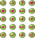 Vector media Icons green