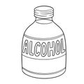 Vector of medical alcohol Royalty Free Stock Photo