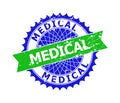 MEDICAL Bicolor Rosette Scratched Seal