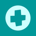 Vector medical icon. Healthcare design. Symbol of medicine, first aid. Doodle Add Plus Illustration