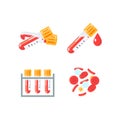 Vector medical icons for blood test infographic
