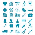 Vector Medical Icons Set Royalty Free Stock Photo