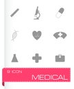 Vector medical icons set Royalty Free Stock Photo