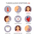 Vector medical poster tuberculosis.